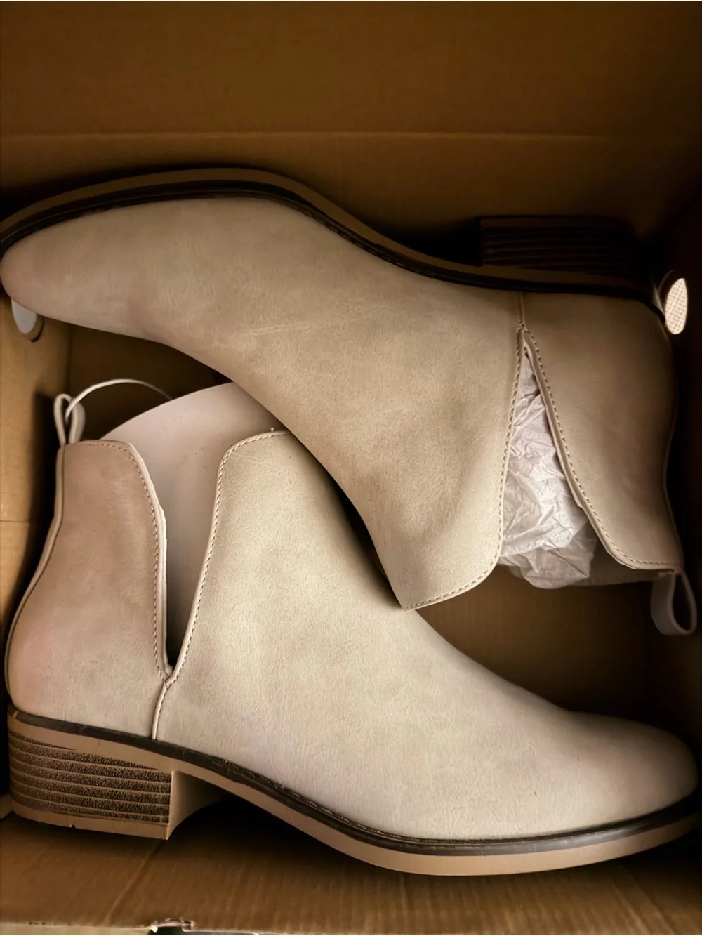Serra Light Gray Side-Cut Chelsea Ankle Booties